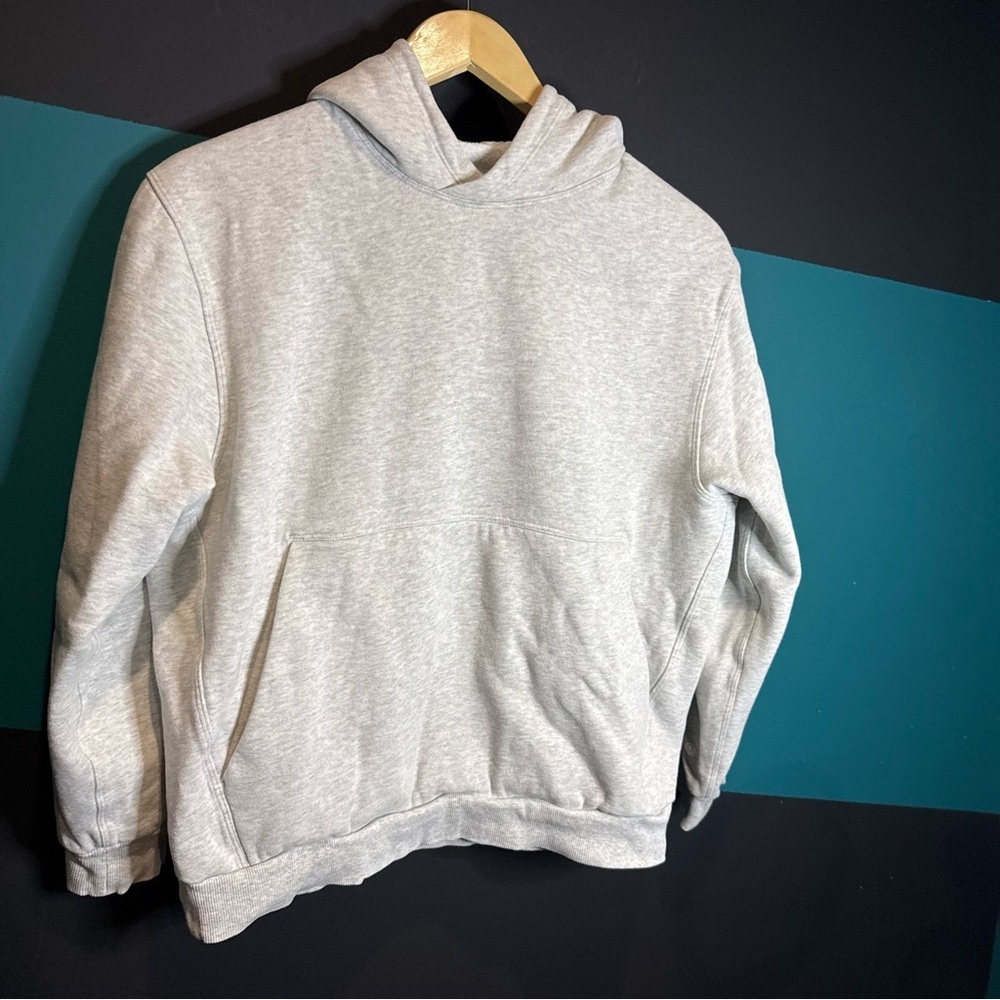 lululemon athletica Light Gray Relaxed Pullover Hoodie size XS Minimalist Comfy - Picture 4 of 10